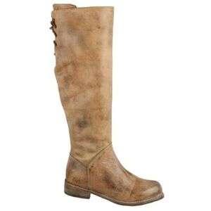 BED STU-Manchester Tall Tan Rustic Distressed Riding Boots